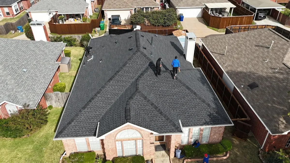 Slate & Tile Roof Repair work in progress on a East Bakersfield property
